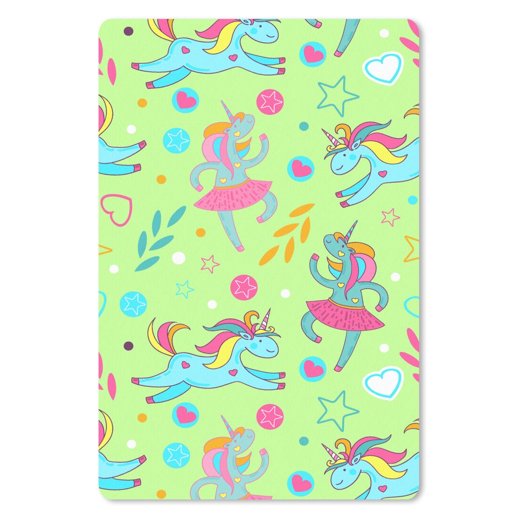 MuchoWow Mauspad Mousepad Ballerina - Einhorn - Muster - Regenbogen 40x60 cm - Mousepads - Maus Mat - Pad - Mausunterlage - Schreibtisch Accesoire