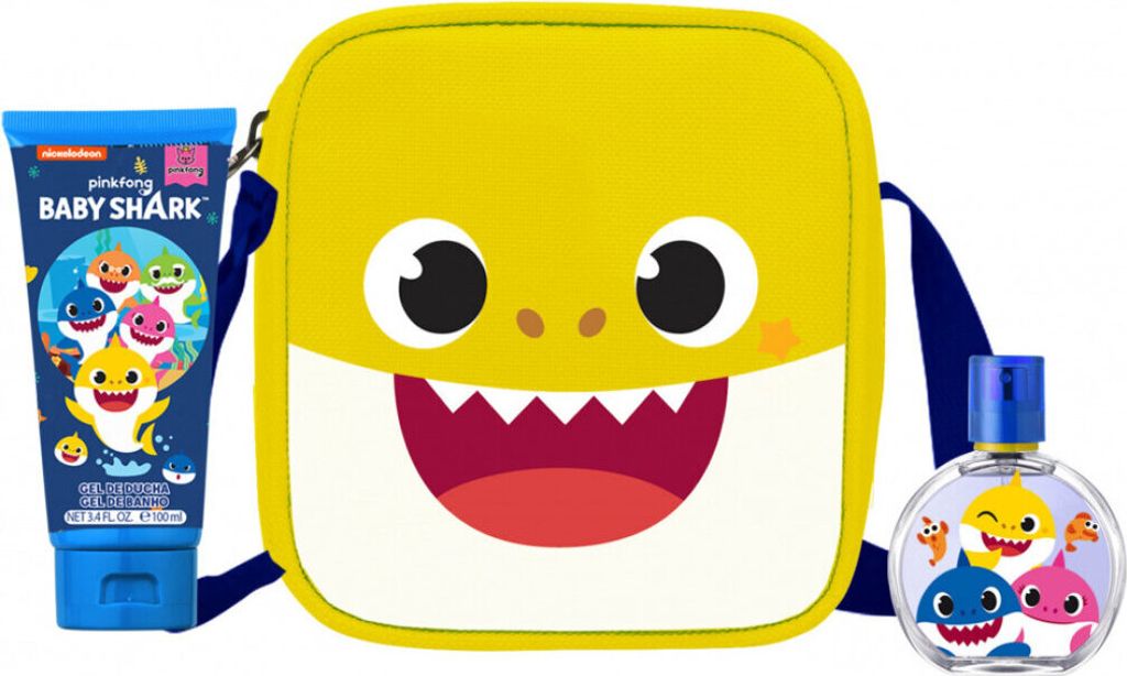 Nickelodeon Baby Shark Gift Set - 3 Piece Newborn Essentials With Beanie, Mittens & Socks