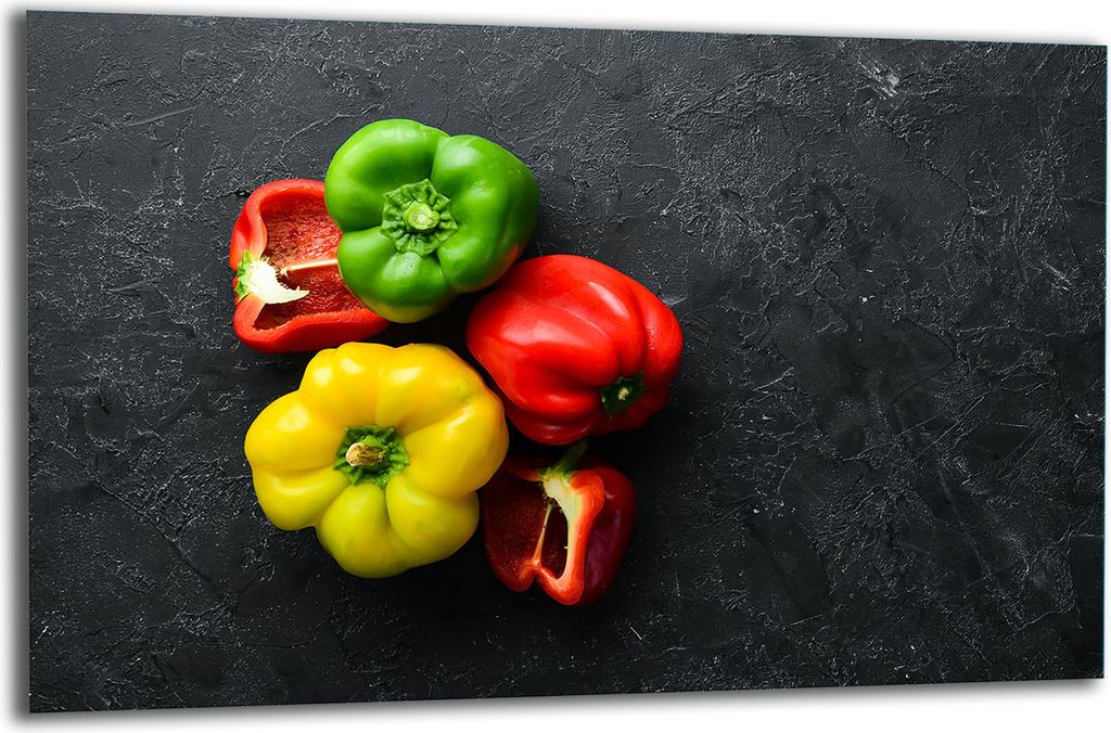 Herdabdeckplatte Glaskeramikkochfeld-Abdeckung Spritzschutz Glas 80x52 Pfeffer