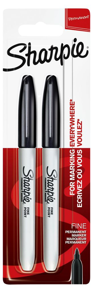 Marcatore permanente Sharpie nero 0,9 mm, 2 pz. Immagine del prodotto 