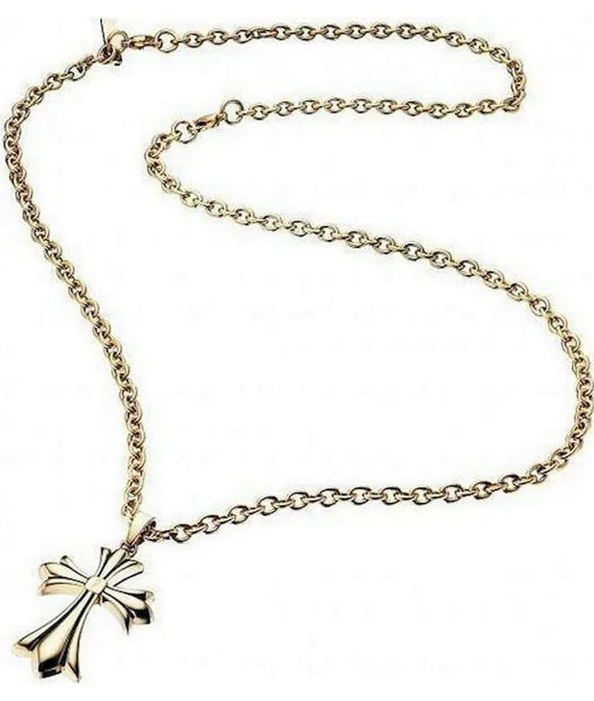 Pendentif Croix Police Grace PJ.25154PSG-02 Doré Chic en Acier Inoxydable