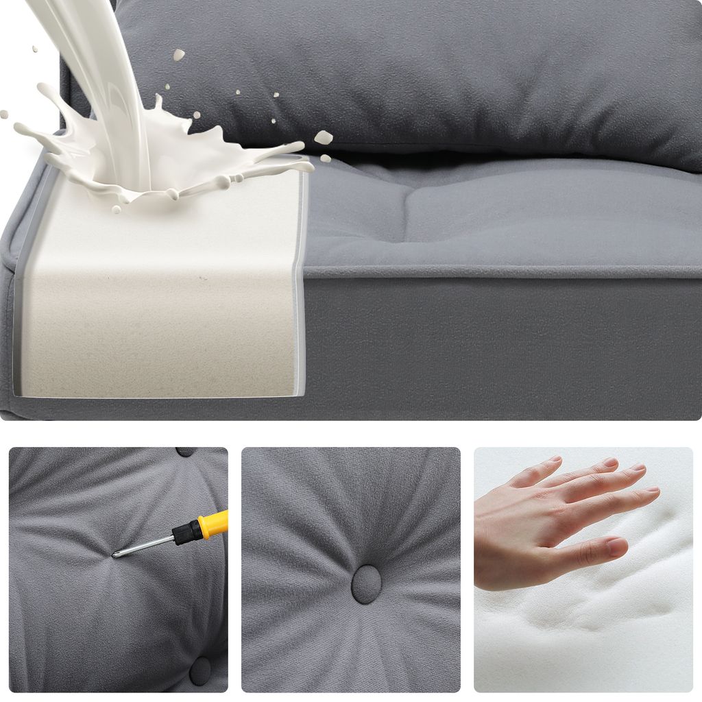 COMHOMA Relaxsessel Bodensofa Klappbar Bodensessel mit Produktbild 8