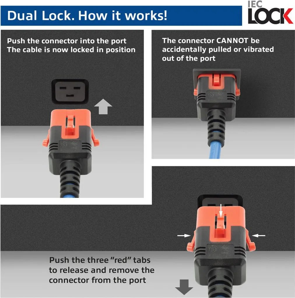 Évitez les Micro-Coupures avec le Cordon ACT Powercord C19 IEC Lock