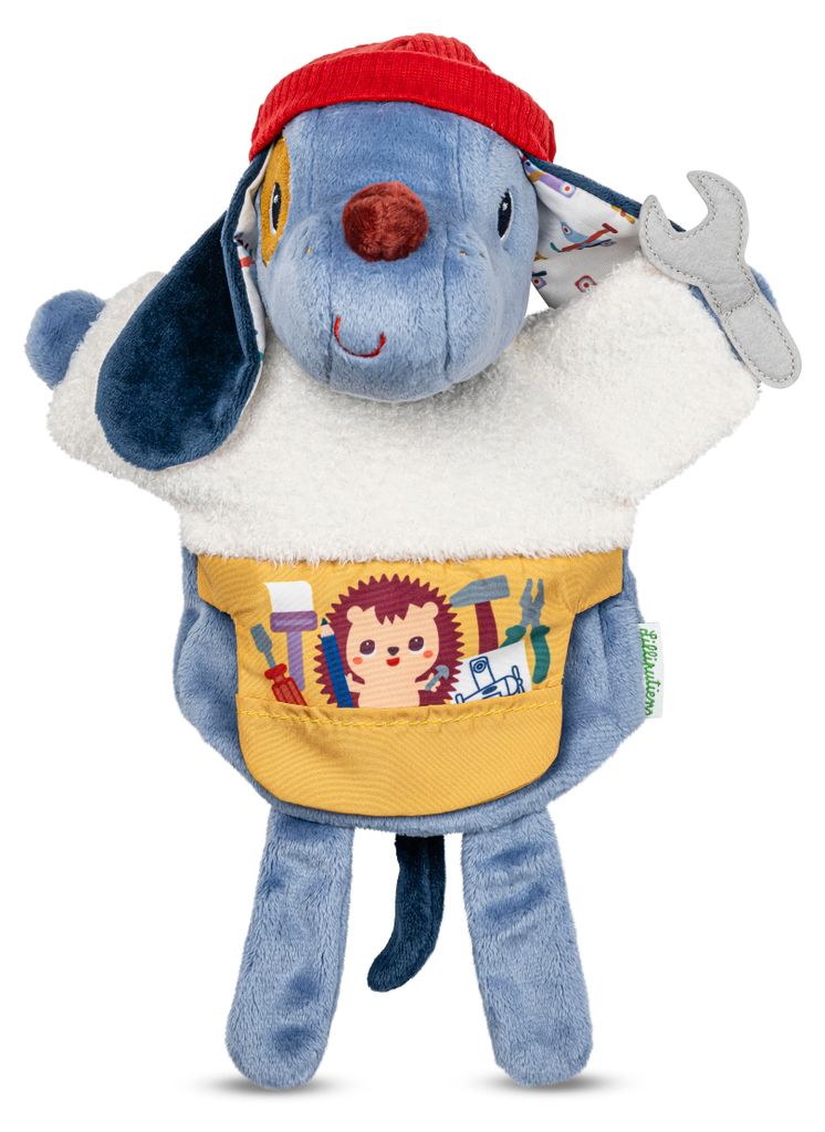 Lilliputiens Handpuppe Jules der Hund - Plüschpuppe aus recyceltem Polyester