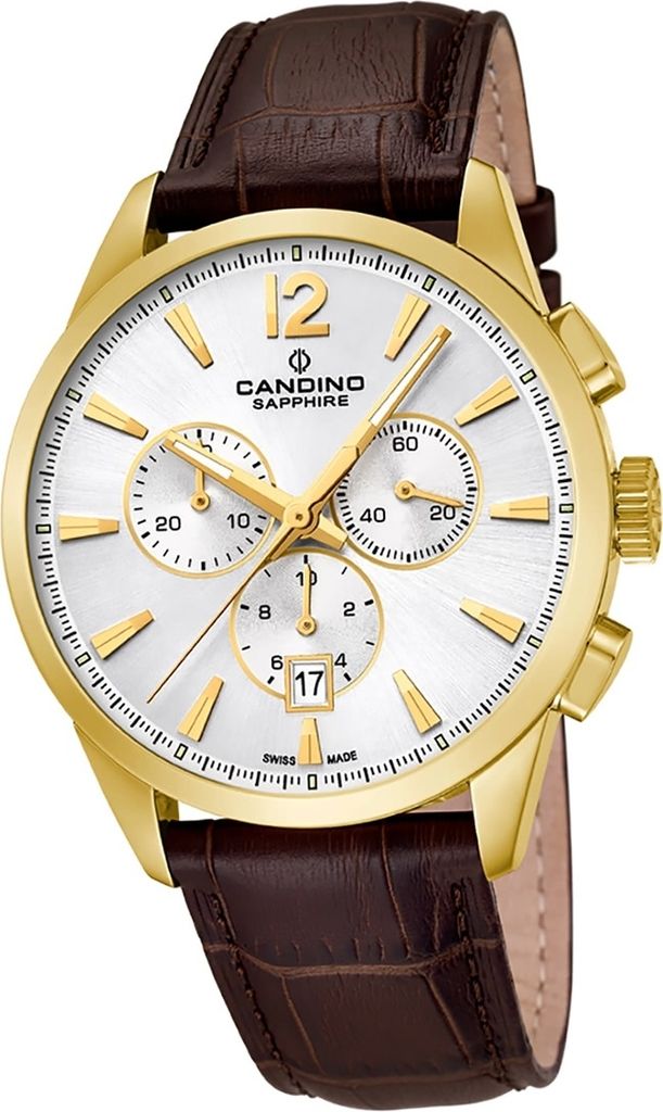 Candino Edelstahl Herren Uhr Analog Luxus Armbanduhr braun Sport D2UC4518/E