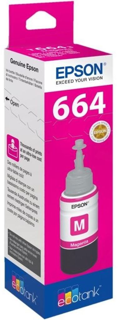 Epson T6643 - 70 ml - Magenta - original - Nachfülltinte - für EcoTank ET-14000, ET-16500, ET-2500, ET-2550, ET-2600, ET-2650, ET-3600, ET-4500, ...
