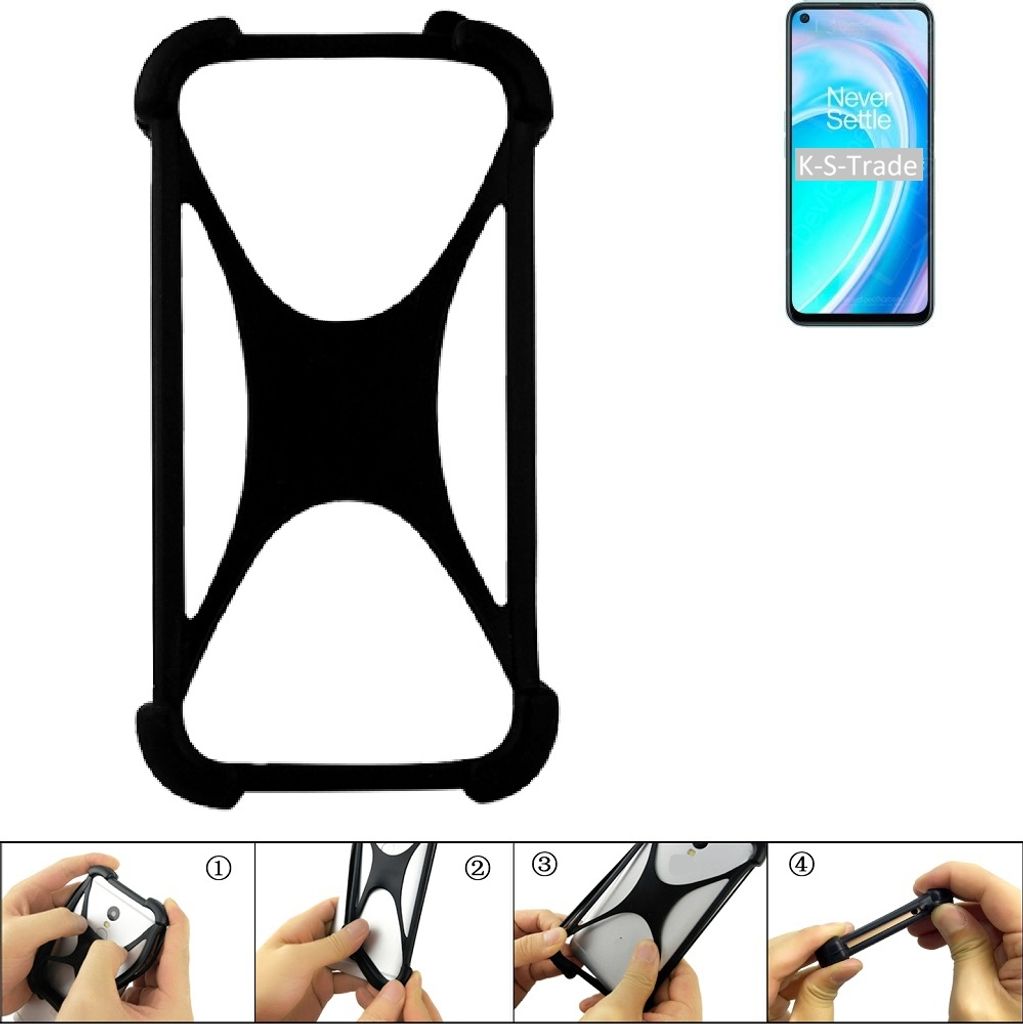 K-S-Trade Handy-Hülle Schutz-Hülle kompatibel mit OnePlus Nord CE 2 Lite 5G Silikon Bumper TPU Softcase Smartphone Stoßschutz, schwarz