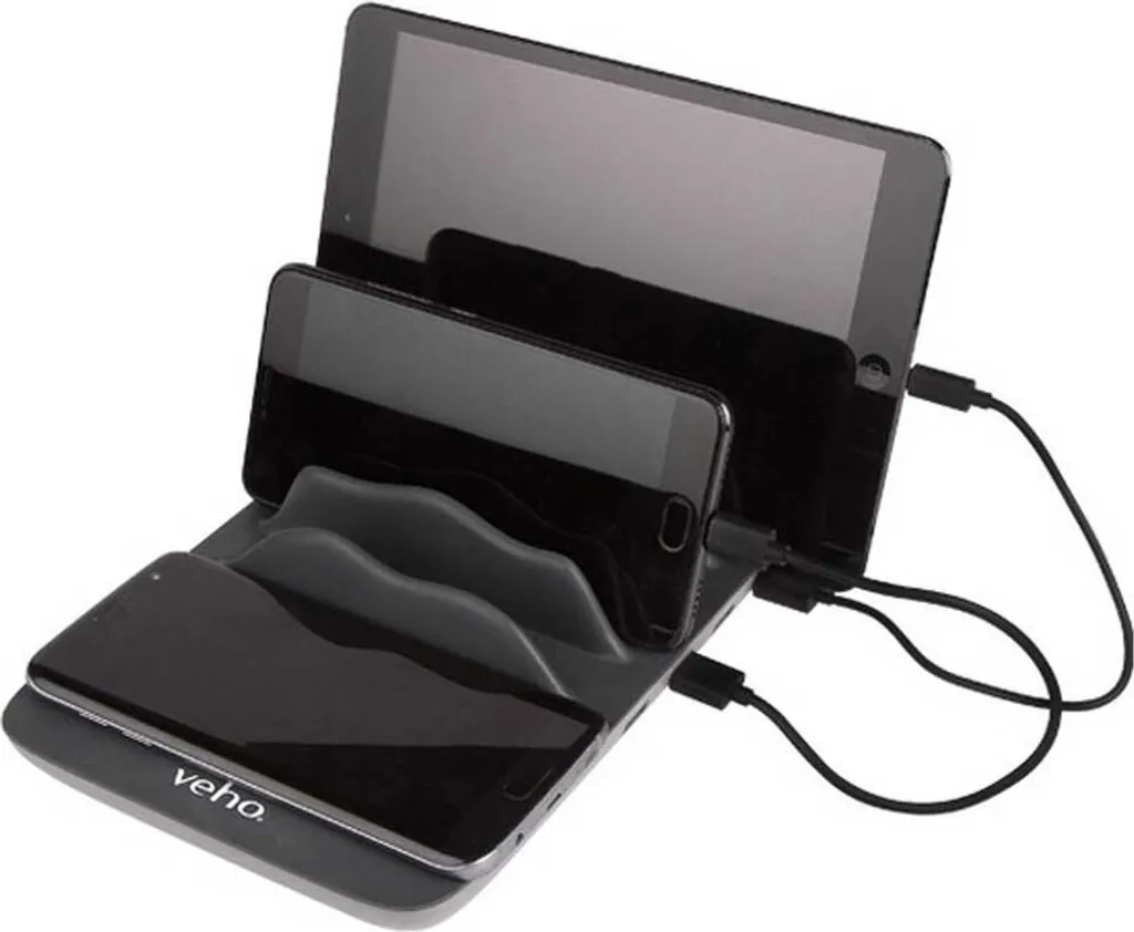 Chargeur sans fil 5V Veho TA-7 compact - Alimentation CA et finition Noire