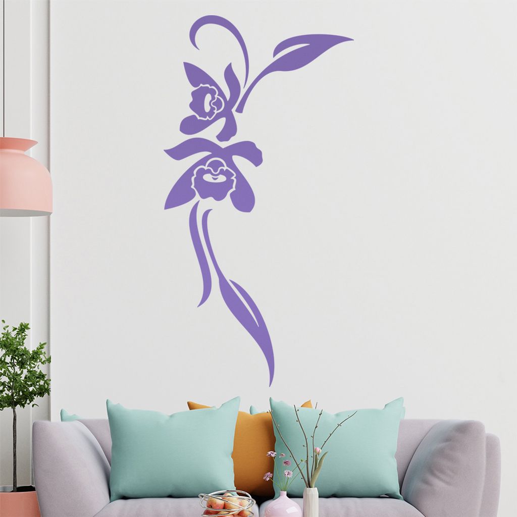 Narzisse - Linien Wandtattoo in 6 Größen - Wandaufkleber Wall Sticker - Dekoration, Küche, Wohnzimmer, Schlafzimmer, Badezimmer