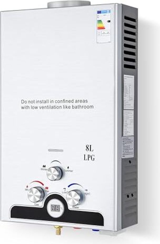 Co-Z 8L Gas Instantaner Warmwasserbereiter LPG Sommer Wintermuster Tanklos tragbarer heißer Instant Kessel 13,6 kW