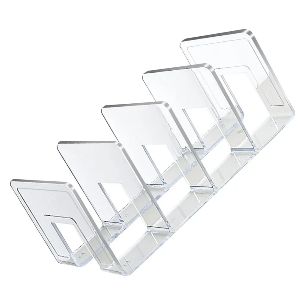 Serre-livres transparent acrylique 4 compartiments support de bureau - 3