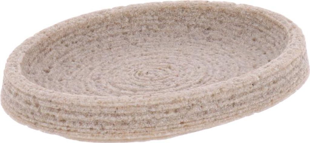 TENDANCE | Seifenablage - Seifenschale - 13 x 9 x 2,5 cm - Beige - Seifenbehälter - Oval