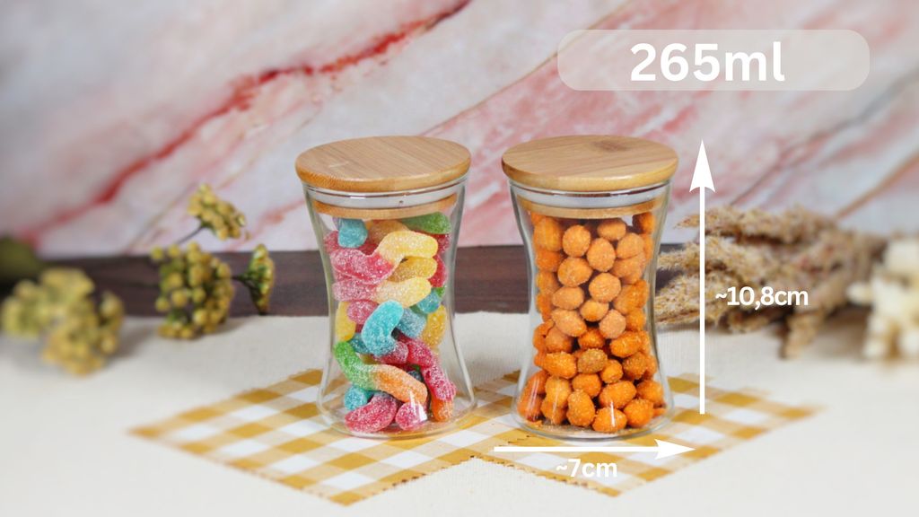 gouveo 3er Set Vorratsdose 265 ml konkav aus Produktbild 2