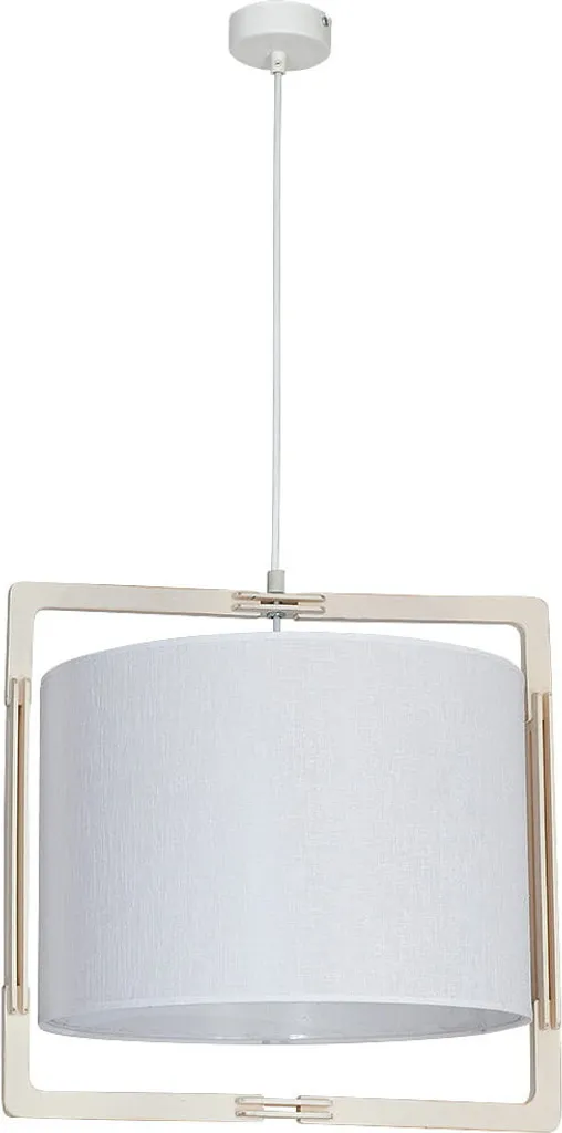 Lustre suspension LOKI en métal blanc style scandinave 80x41x35 cm