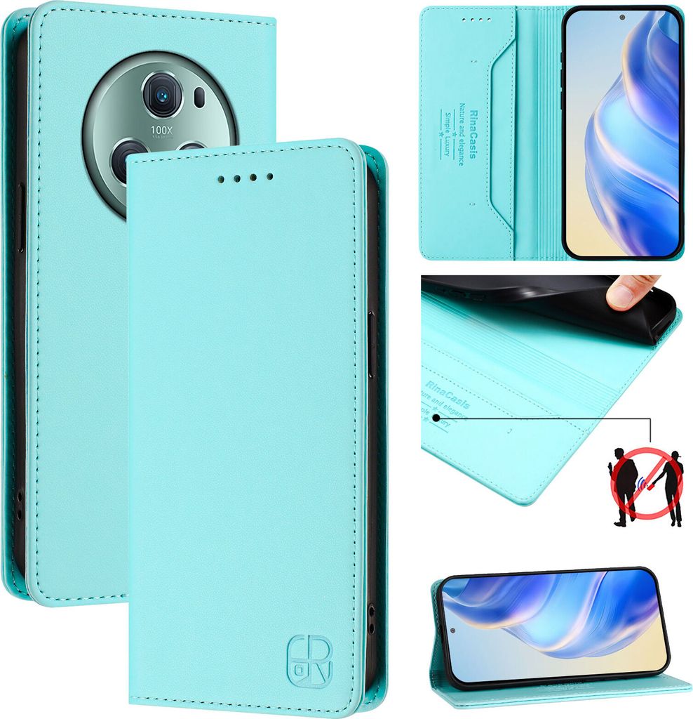 Lederhülle für Honor Magic5 Pro Hülle Flip Brieftasche Produktbild 