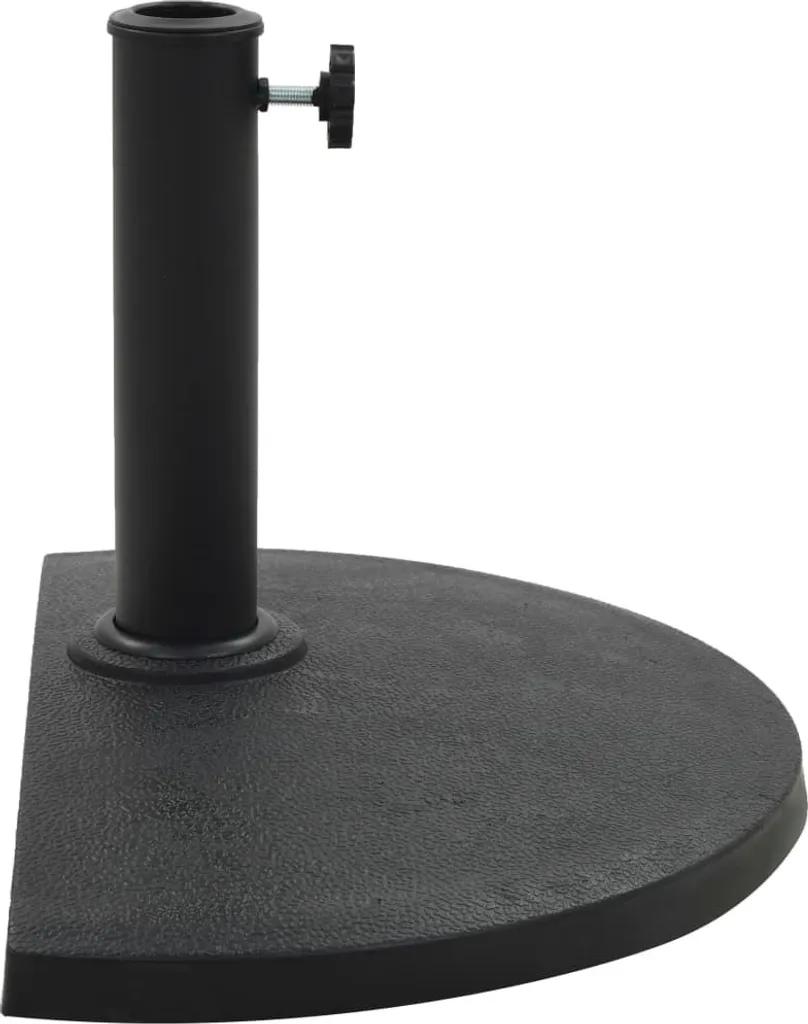 Base Ombrellone 9kg Poliresina Nera Semicircolare | Anti-UV Esterno