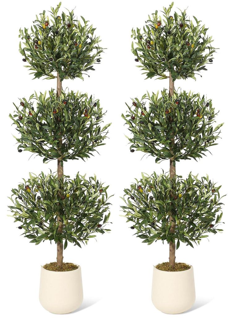 Set van 2 kunstplanten: Olijfboom, levensechte plant in Productafbeelding 