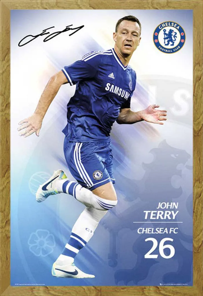 Poster Chelsea John Terry 13/14 con Cornice Quercia Shinsuke® - Acquista Ora