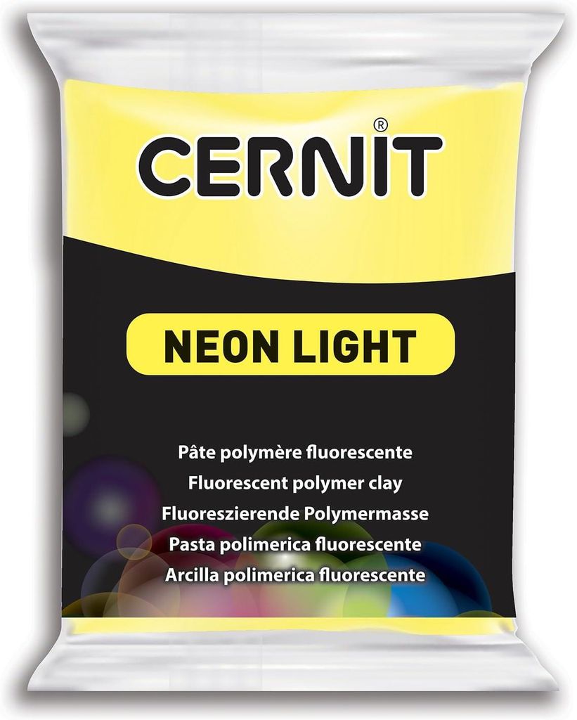 Cernit Polymer Clay Neon Light Polymer Clay Yellow 56 g Image du produit 