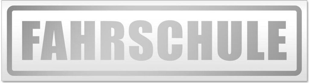 Kiwistar Fahrschule Magnetschild Schild magnetisch - 45cm Silber - Magnetfolie für Auto PKW Kfz