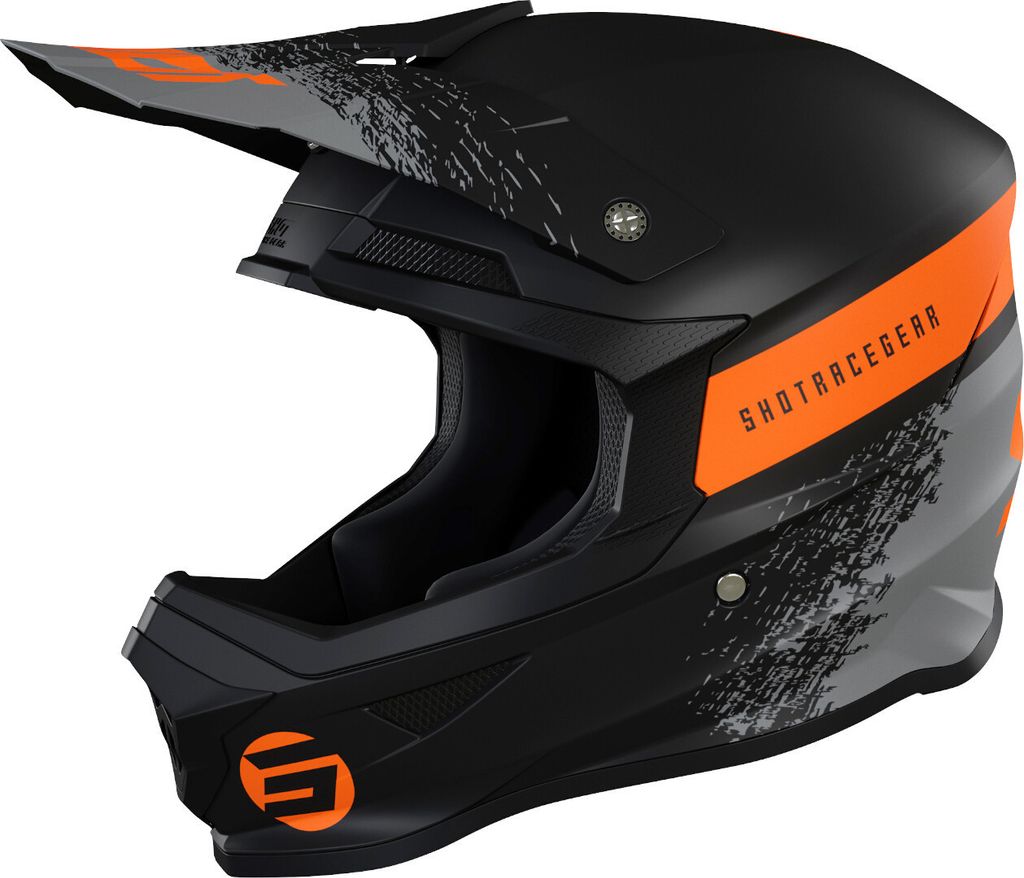 Shot Furious Roll Motocross Helm Farbe: Schwarz/Orange, Grösse: XS (53/54)
