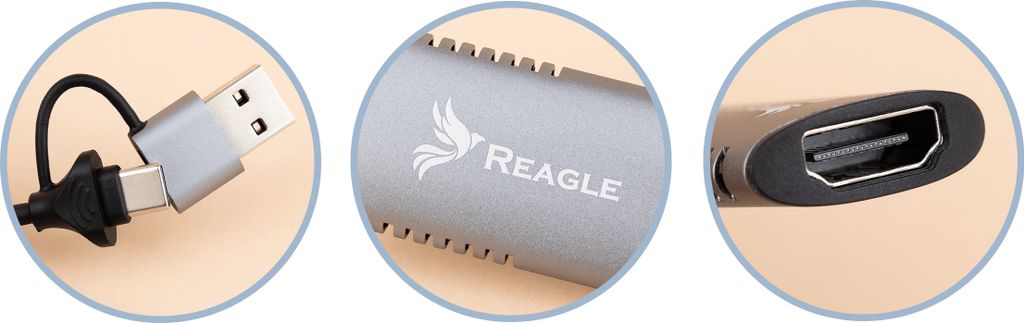 Reagle VIDEO Grabber HDMI PC USB 2in1 USB-C Capture Karte Produktbild 5