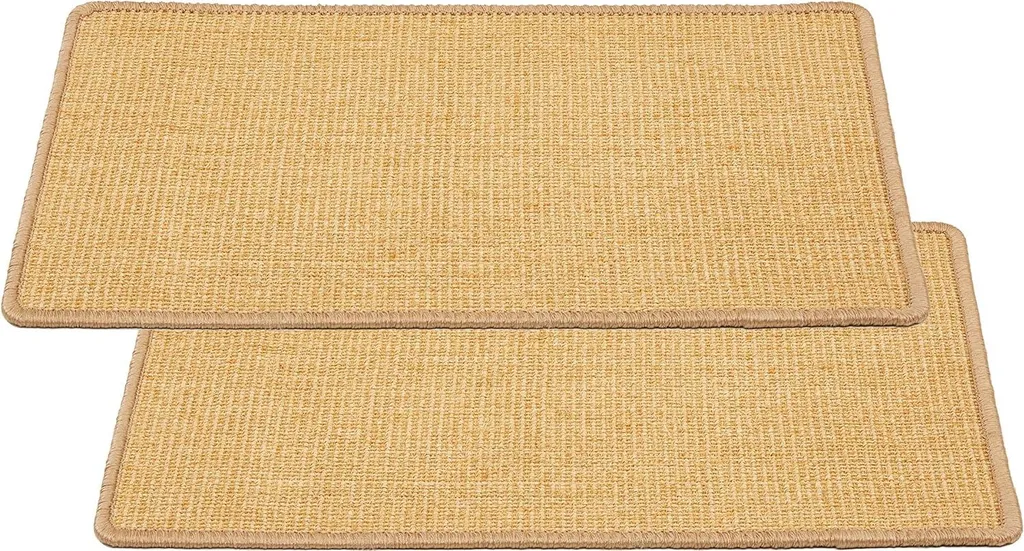 Protection de sol et griffoir sisal pour chat 40x60 cm - Lot de 2 tapis