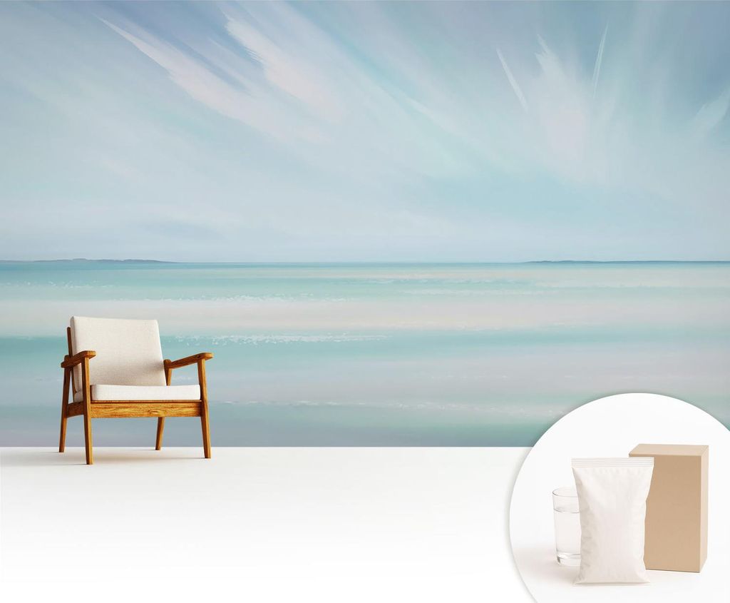 Fototapete - 416x254 cm - Tapete - Wandtapete - Wandbilder - Dekofolie - Tapete Folie - Wand - Dekoration - Wohnzimmer - Ruhige See