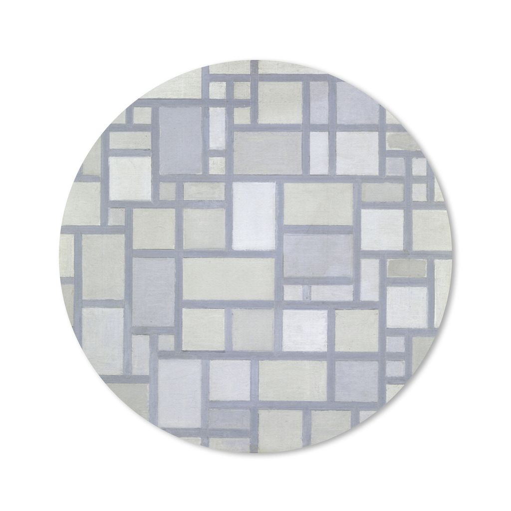 MuchoWow Mauspad Mousepad Komposition mit einem Gitter - Piet Mondrian 20x20 cm - Mousepads - Maus Mat - Pad - Mausunterlage - Schreibtischmatte
