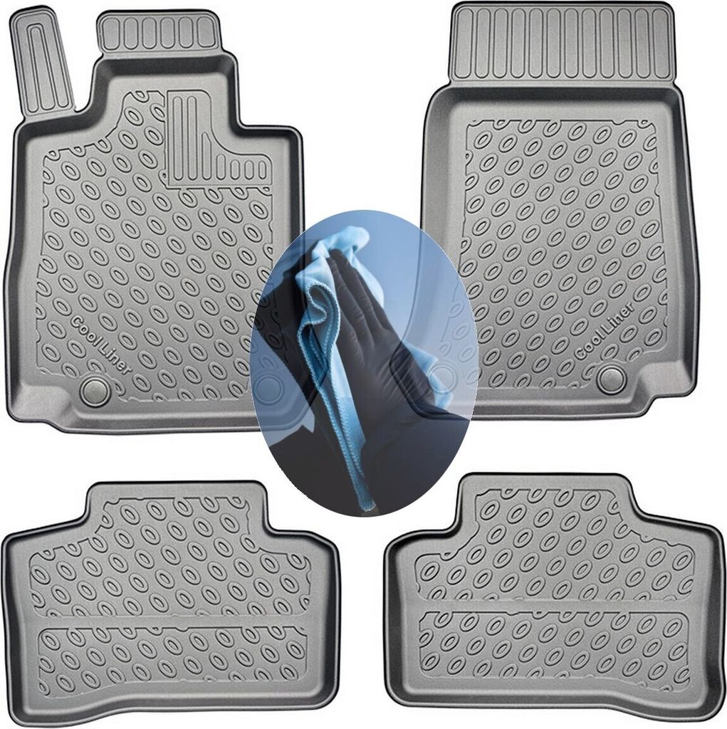 Z511621 TPE-Gummifußmatten kompatibel mit Mercedes EQC Elektro 4Matic Allradantrieb N293 Steilheck Geländewagen SUV 5-türer 2019-