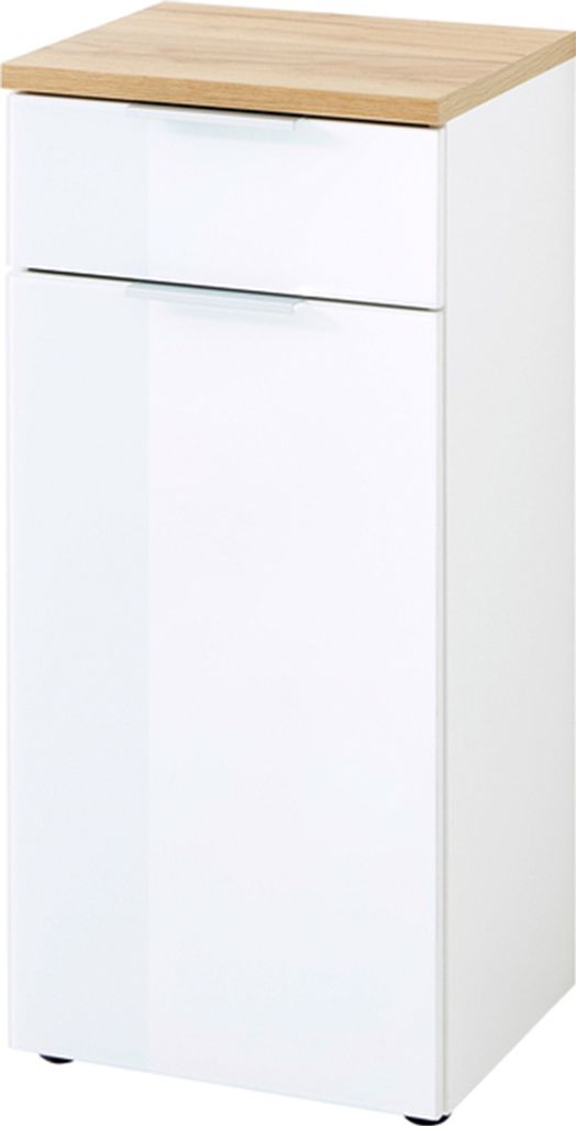 Vendomo Badezimmerschrank Jack Weiß - Holz 39 x 34 x 86 cm