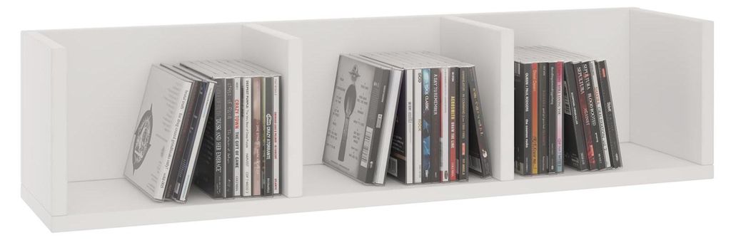 CD DVD Regal STARS Wandregal Hängeregal mit 3 Ablagefächern Produktbild 