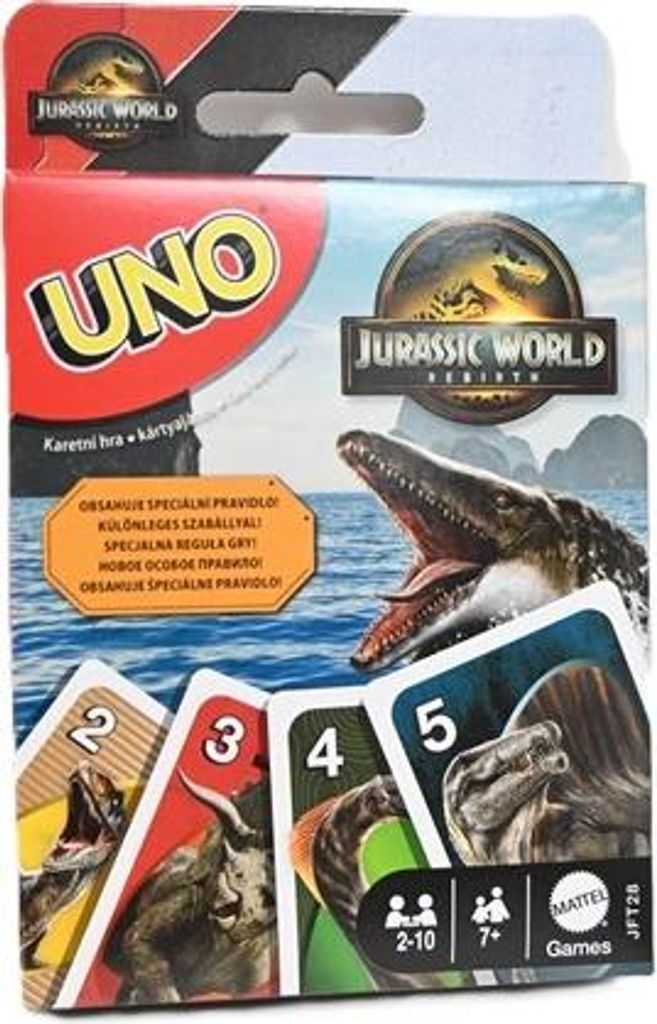 Mattel UNO Jurassic World 4 Produktbild 
