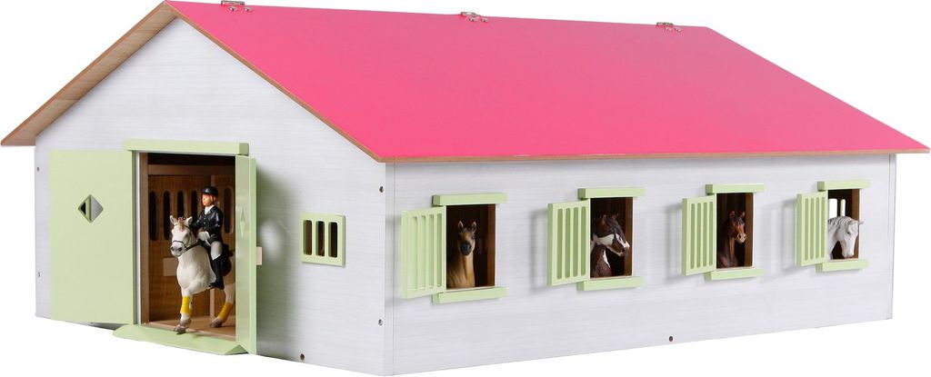Kids Globe Horse Stable Pink avec 7 boîtes, 1:24 Image du produit 