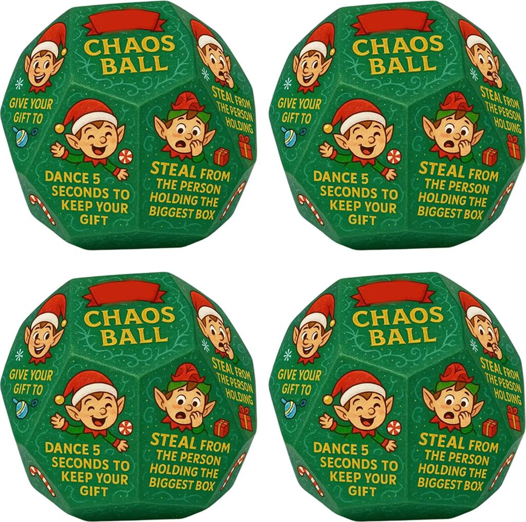 Urkomisches Tauschspiel für Partys: Würfelspiel mit Geschenken für die ganze Familie – 12 verschiedene Spielseiten – ideal als Weihnachtsges...