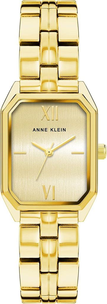 Anne Klein Damen Armbanduhr mit silberfarbenem Gliederarmband, Perlmutt-Zifferblatt, Mineralkristallglas, Schmuckverschluss, wasserdicht bis 30 m