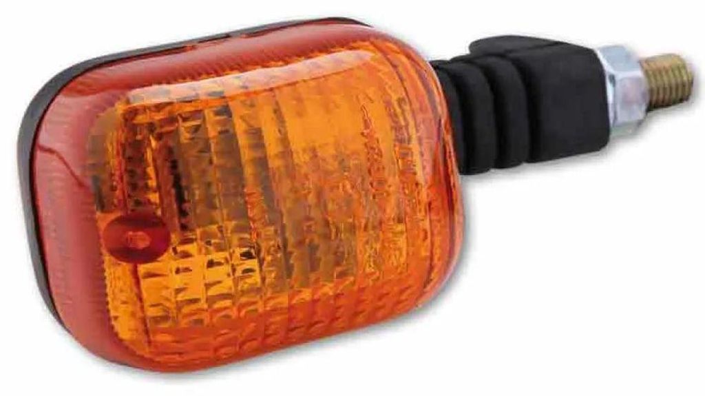 HIGHSIDER Smart Duc-Style Glühbirne Blinker Körper Schwarz / Linse Orange (1 Stück), Vorne Links & Hinten Rechts