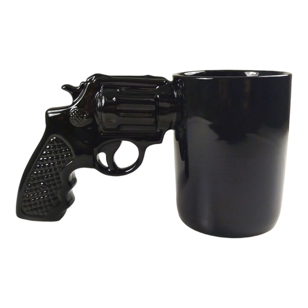 Revolver XXL Becher - Schwarz mit Henkel
