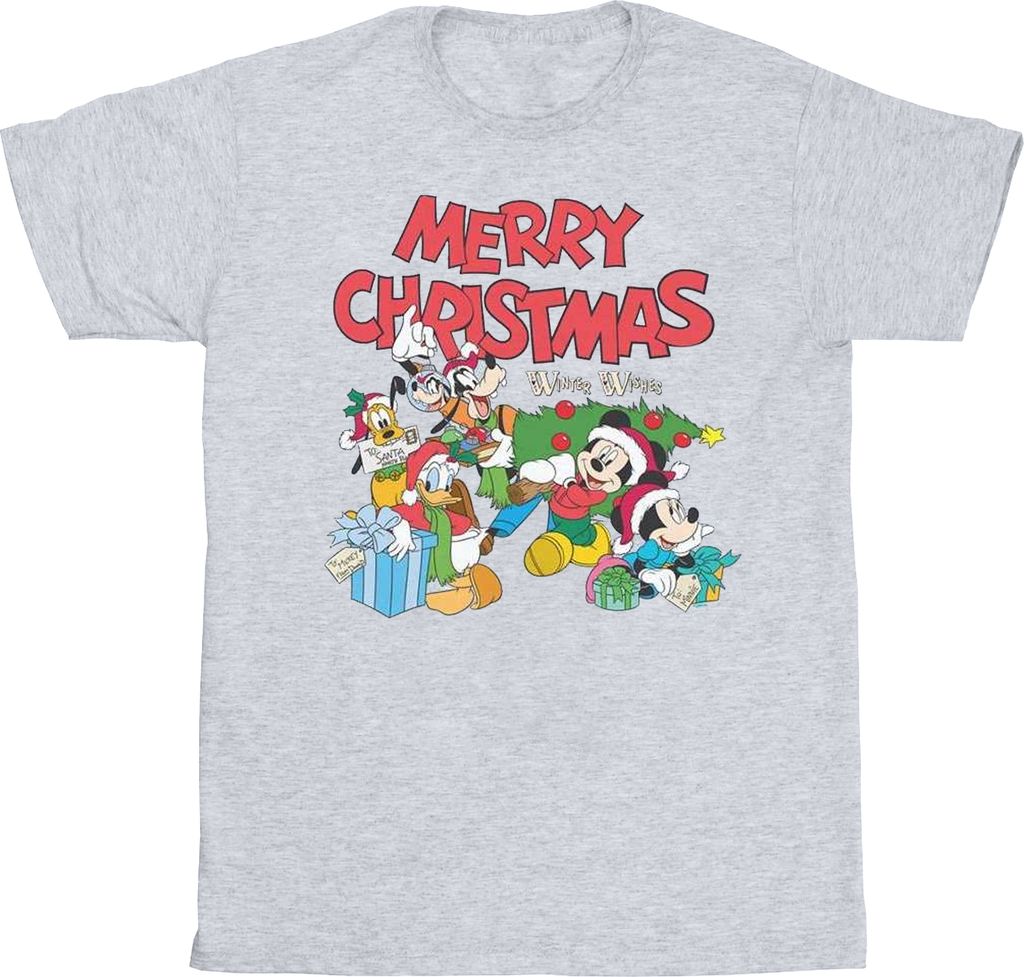 Disney - "Mickey Mouse And FriendsWinter Wishes" T-Shirt für Herren BI41211 (L) (Grau)