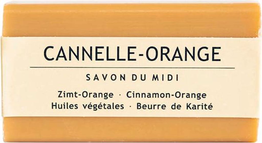 Savon du Midi Sheabutterseife CANELLE-ORANGE (Zimt & Produktbild 
