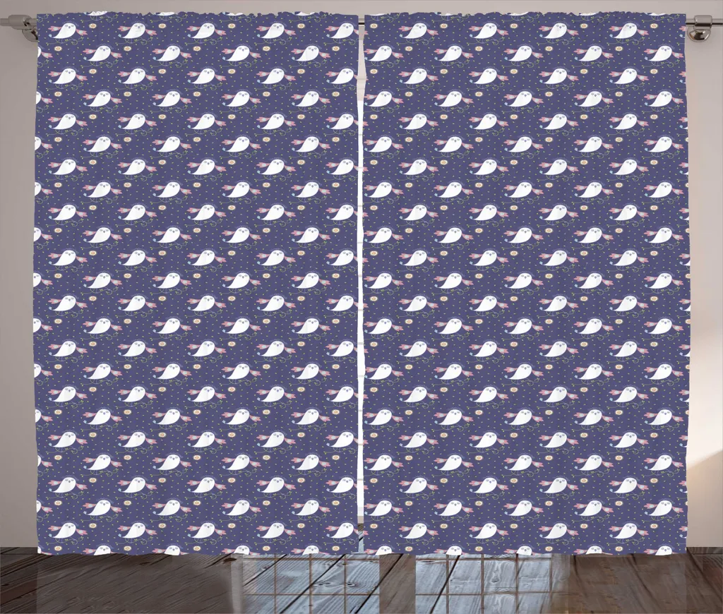 Rideau oiseaux indigo rose pour occulter la vue et décorer votre intérieur