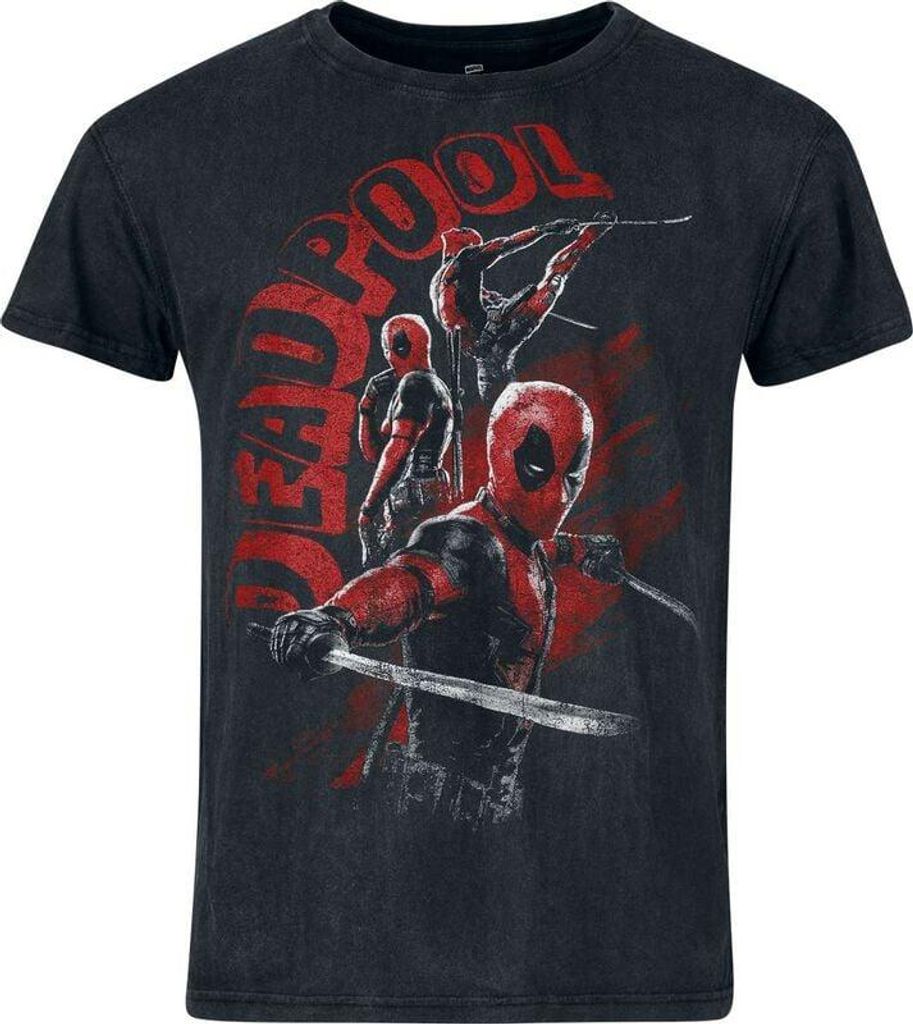 Deadpool T-Shirt Herren Deadpool And Wolverine - Chimichangas schwarz L