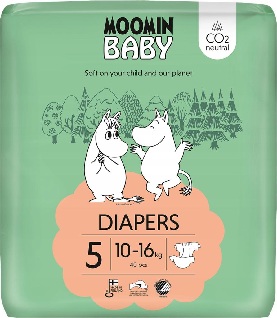 Mumin Baby 5 Maxi 10-16 kg (40 ks) Immagine del prodotto 