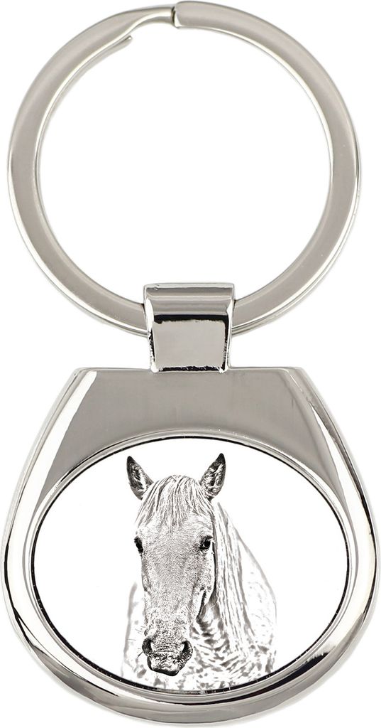 Camargue-Pferd - Schlüsselanhänger mit Pferd, Anhänger mit Aufdruck, personalisierter Anhänger der Marke Art-Dog