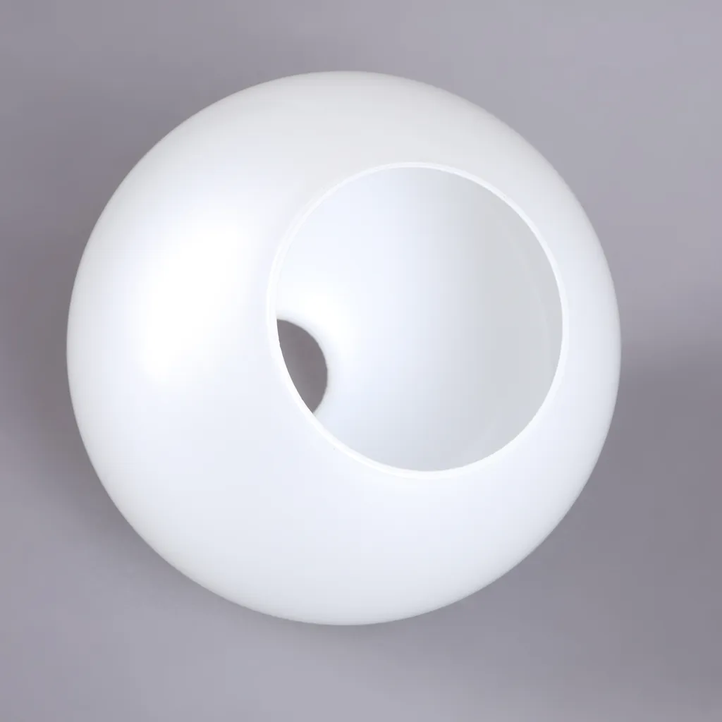 Verre sphérique blanc brillant 200mm - Diffuseur opale pour douille E27 - 4