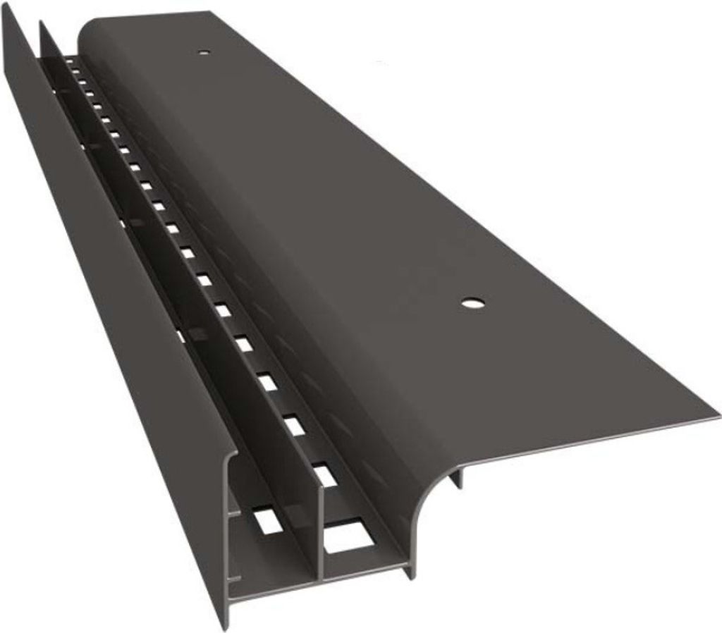 Renoplast Aluminium Traufprofil W20 Belüftungsboden, Profil 200cm, Graphit