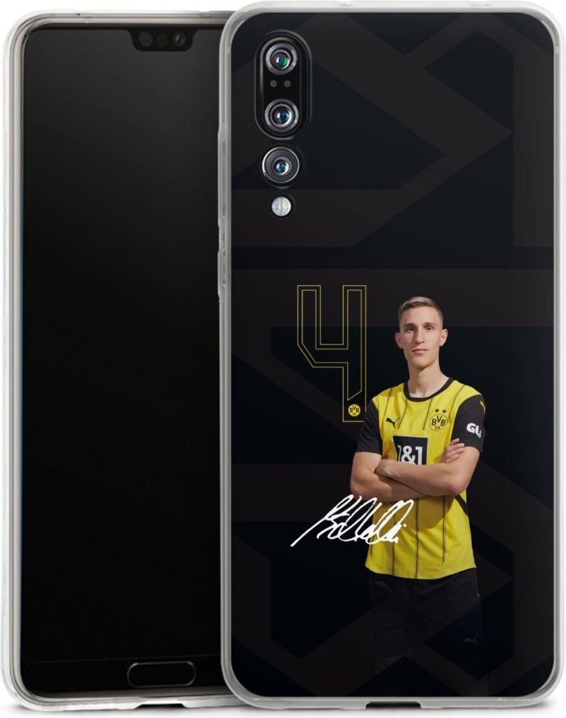 DeinDesign Handyhülle für Huawei P20 Pro Silikon Hülle Case Smartphone Schutzhülle Borussia Dortmund Offizielles Lizenzprodukt Nico Schlotter...