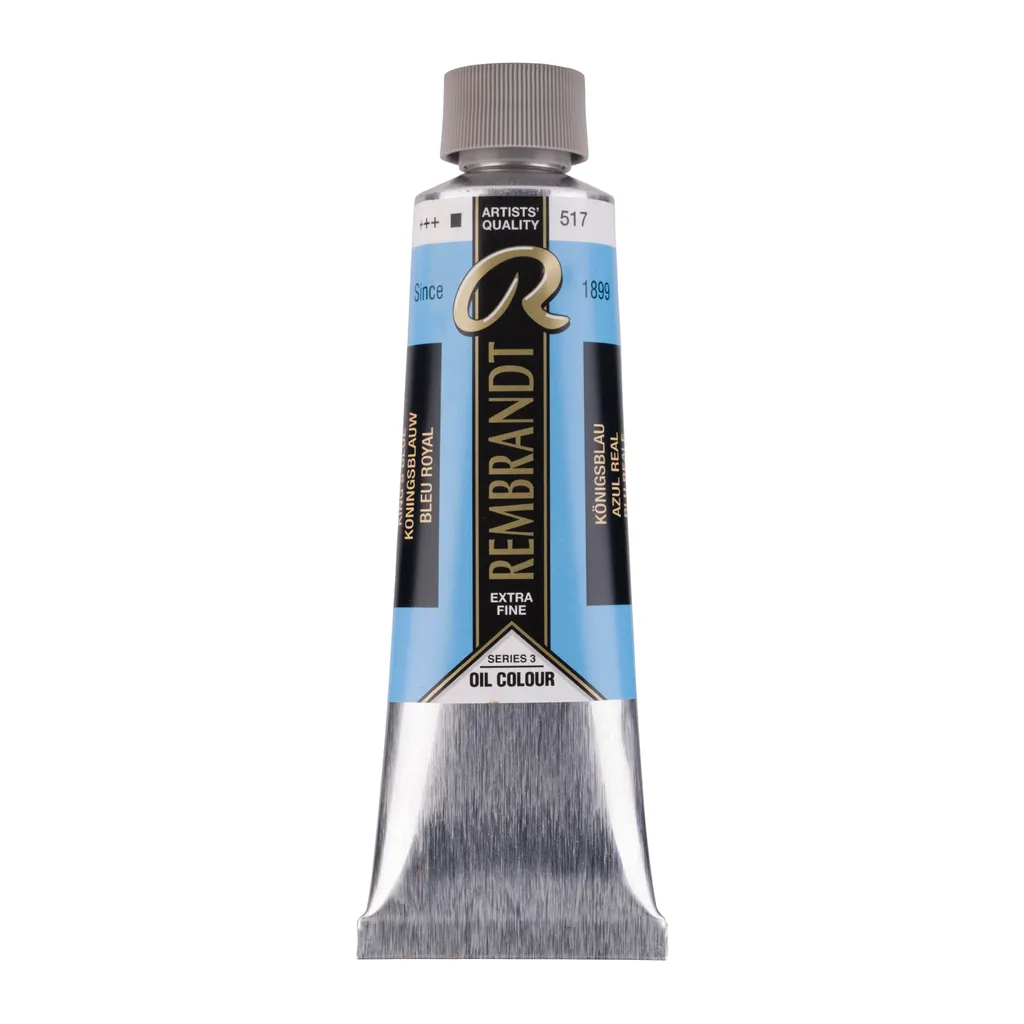 Peinture à l'huile professionnelle Rembrandt 150 ml Bleu Royal n° 517