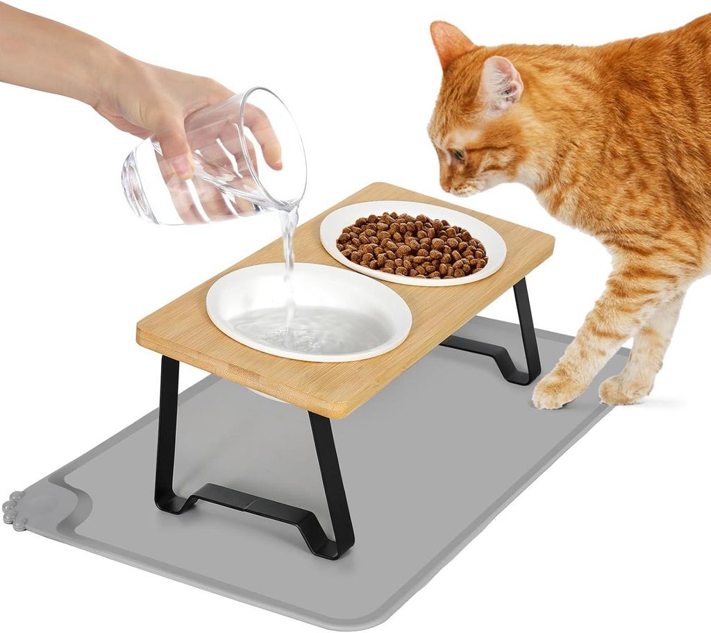 Erhöhter Futternapf, Katzennapf, Hundenapf, 2er Set Produktbild 
