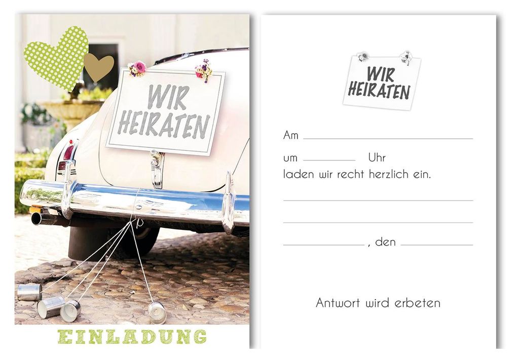 Einladung - 5 Einladungskarten im Format 10,5 x 15 cm mit 5 Produktbild 